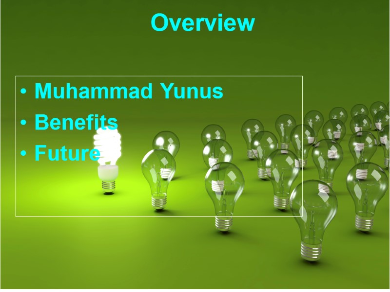 Overview Muhammad Yunus Benefits Future